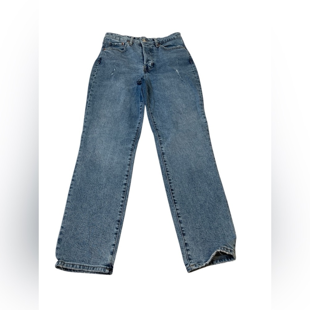 H&M &Denim Mom Jeans Ultra High Waist Medium Wash Button Fly Women’s Size 6